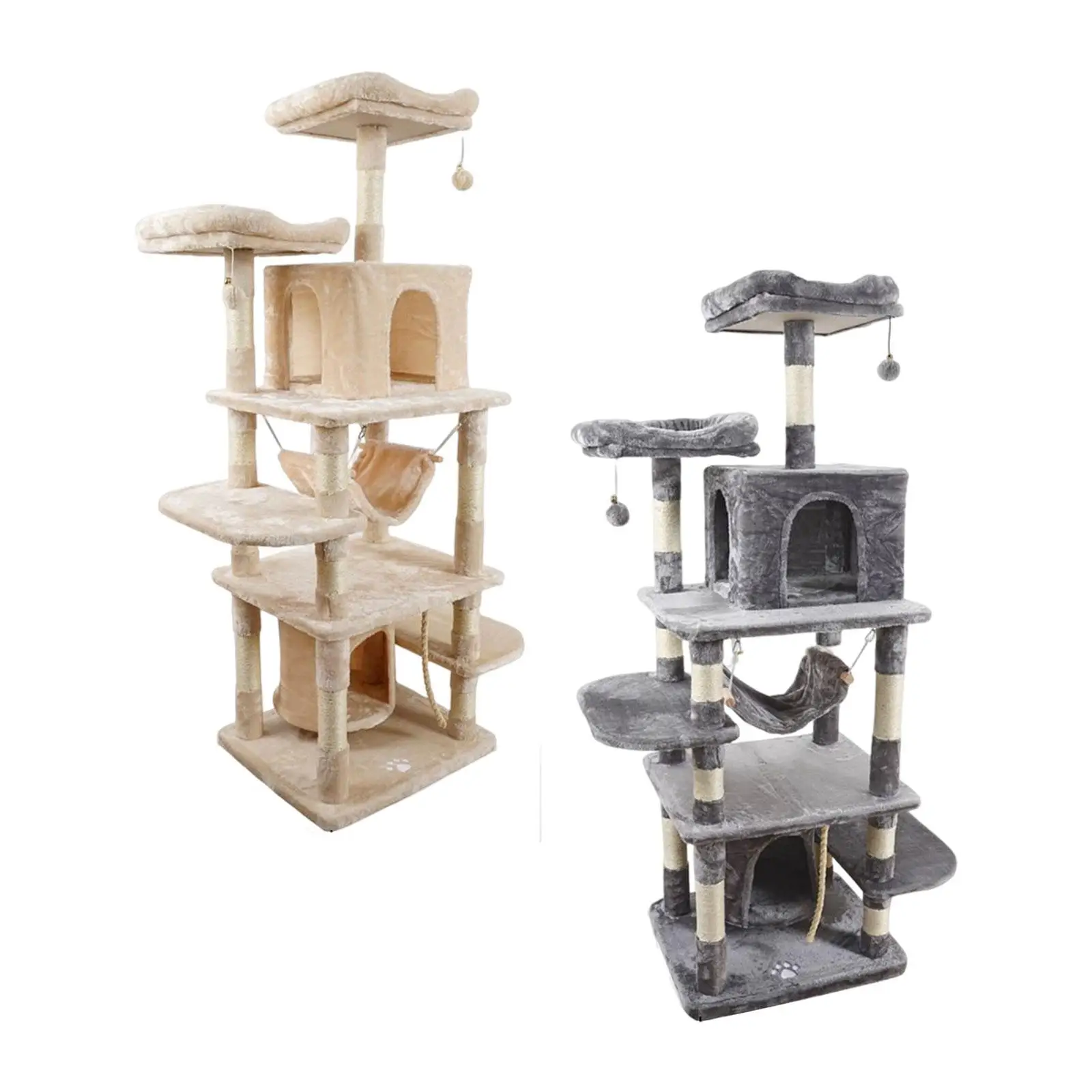 

Scratching Post Condo Rest Climbing Frame Tower Playground Cats Jumping Toys With Ball Cat Tree for Kitten Grind Claws Kitty