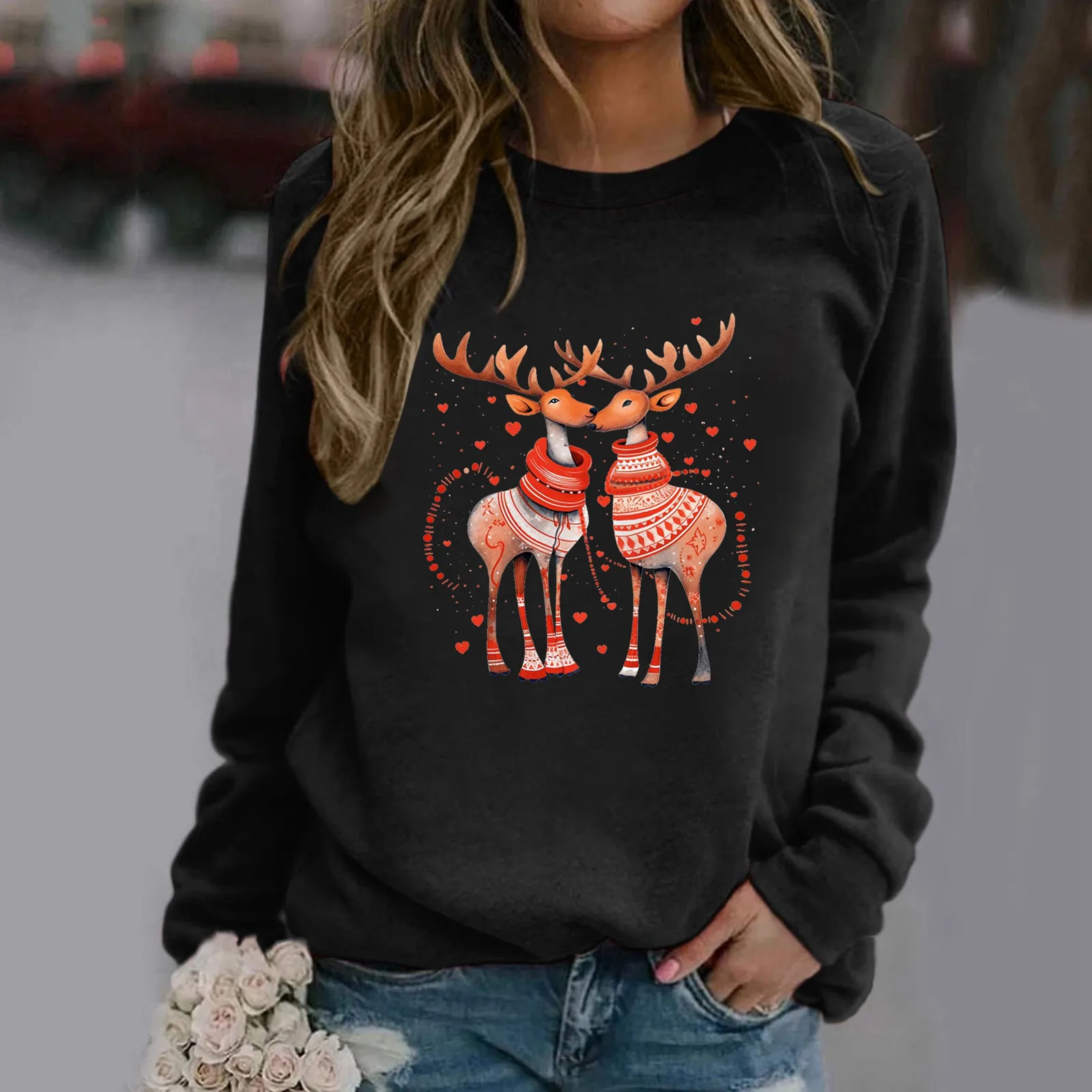 Hoodie Jacket Women Women's Autumn And Winter Leisure Christmas Couple Deer Print Round Neck Hatless Long Sleeve Gift Boy 12
Hoodie Jacket Women Women's Autumn And Winter Leisure Christmas Couple Deer Print Round Neck Hatless Long Sleeve Gift Boy 12