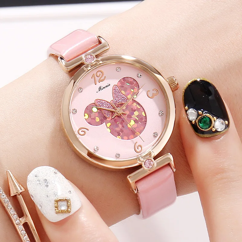 Disney Mickey Watch Women's Waterproof Fashion Quartz Watch Middle School Student Belt Rhinestone Children's Birthday Gift
Disney Mickey Watch Women's Waterproof Fashion Quartz Watch Middle School Student Belt Rhinestone Children's Birthday Gift