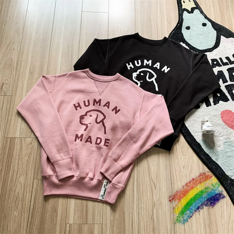 Pink Human Made Sweatshirts Men Women 1:1 Top Version Patchwork Dog Print Vintage Crewneck
Pink Human Made Sweatshirts Men Women 1:1 Top Version Patchwork Dog Print Vintage Crewneck
