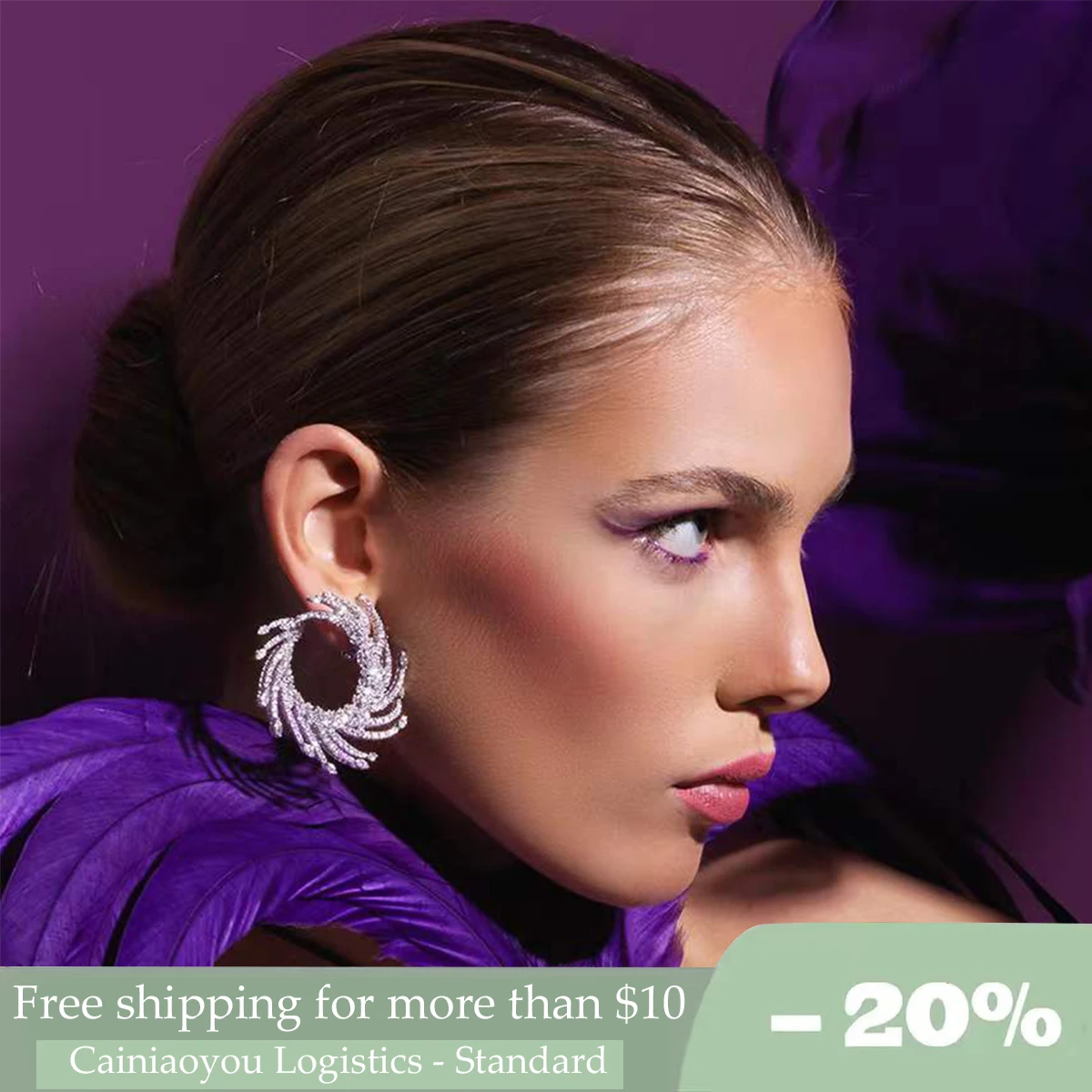 New Trend Shiny Flower Rhinestone Swing Women's Earrings Evening Accessories Fashion Luxury Jewelry
New Trend Shiny Flower Rhinestone Swing Women's Earrings Evening Accessories Fashion Luxury Jewelry