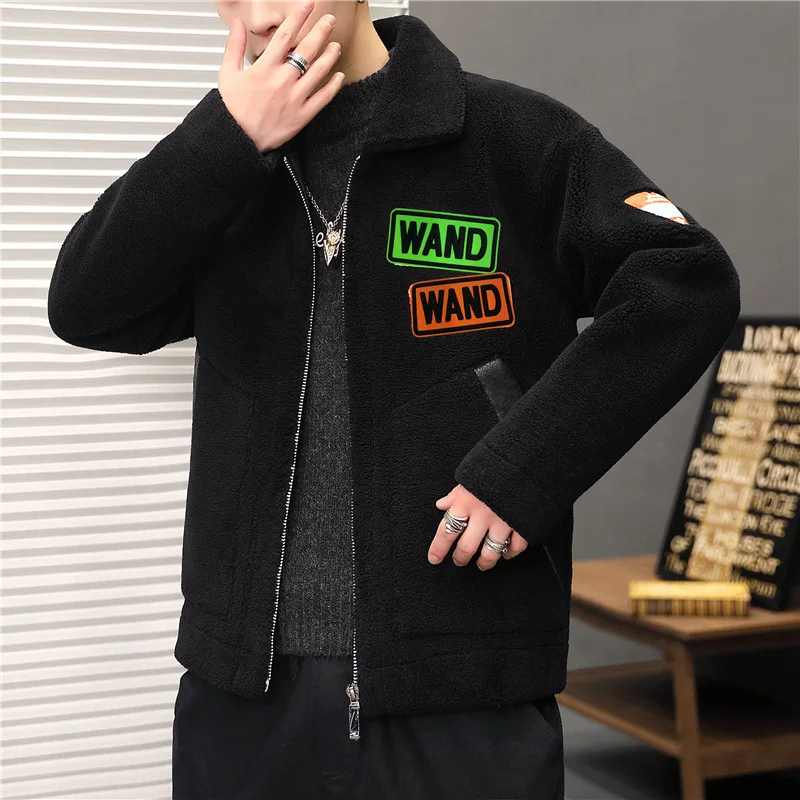 Winter Jacket Men's Fleece-Lined Thickened Particle Lambswool Lamb Wool Loose Warm Cotton Coat Men
Winter Jacket Men's Fleece-Lined Thickened Particle Lambswool Lamb Wool Loose Warm Cotton Coat Men