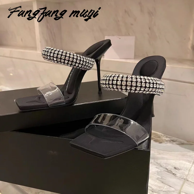 Ins style Glitter Crystal Women Pumps Sexy Rhinestones Wedding High heels Fashion Summer Party Prom Shoes One word band stiletto
Ins style Glitter Crystal Women Pumps Sexy Rhinestones Wedding High heels Fashion Summer Party Prom Shoes One word band stiletto