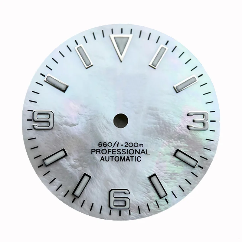 Pearl Oyster Green Luminous Spike SLogo Watch Accessory Literal Dial for NH34 35 36 SKX Movement
Pearl Oyster Green Luminous Spike SLogo Watch Accessory Literal Dial for NH34 35 36 SKX Movement