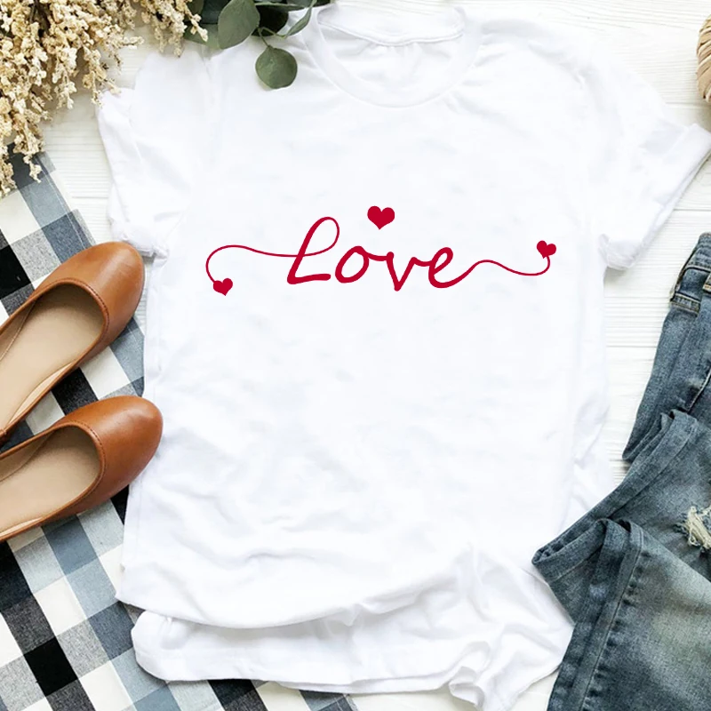Heart Love Graphics Print Women T-shirt Fashion 90s Female T Shirt Casual White Round Neck Simple Ladies Tee shirt
Heart Love Graphics Print Women T-shirt Fashion 90s Female T Shirt Casual White Round Neck Simple Ladies Tee shirt
