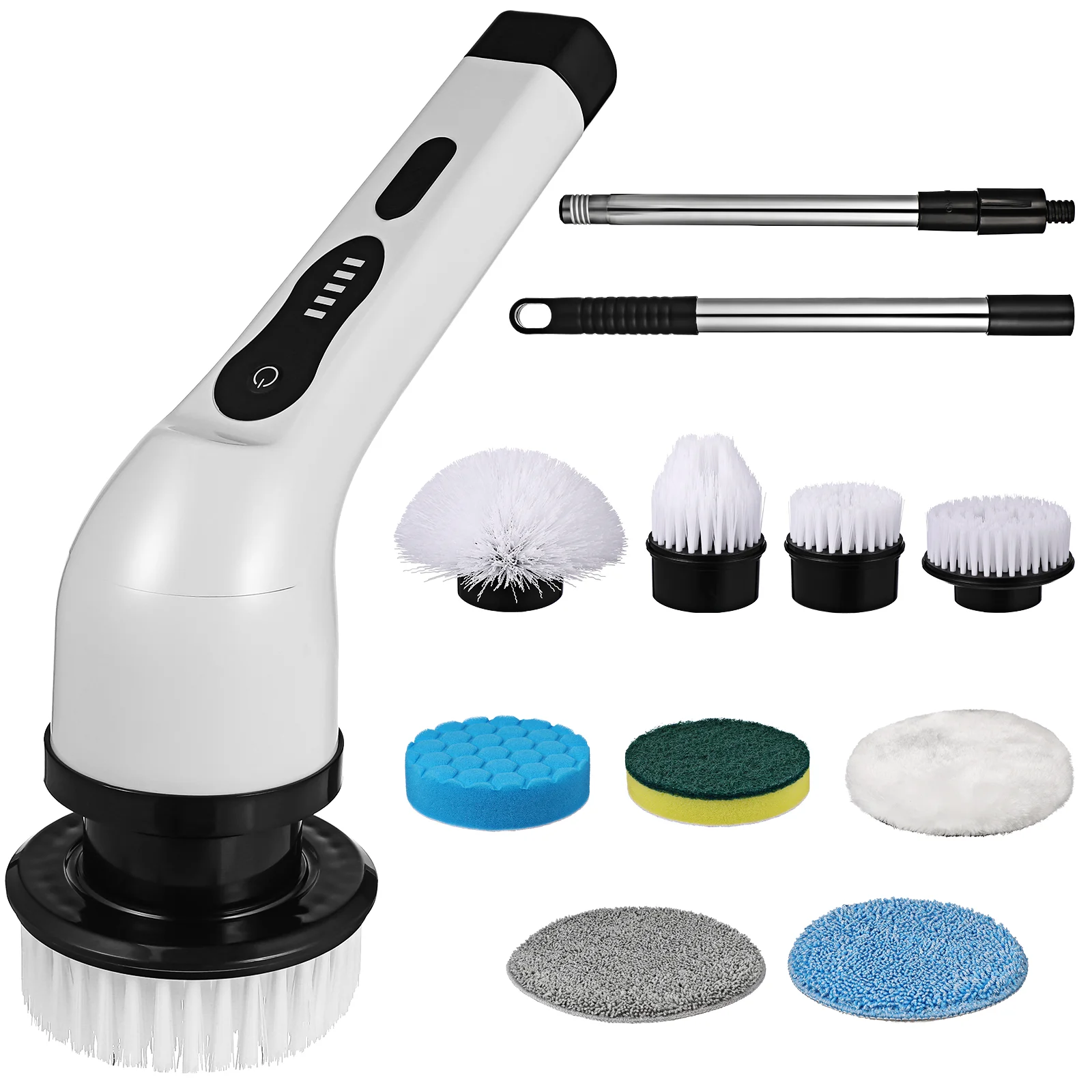 Electric Cleaning Brush Cordless Scrubbing Brush Shower Cleaning Brush with Adjustable Handles
Electric Cleaning Brush Cordless Scrubbing Brush Shower Cleaning Brush with Adjustable Handles