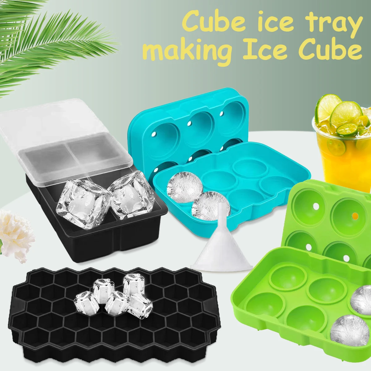4 Pcs Silicone Big Ice Tray Mold Tray Summer Square Ice Ball Ice Box Diy Reusable Ice Maker Bar Party Drink Kitchen Utensils
4 Pcs Silicone Big Ice Tray Mold Tray Summer Square Ice Ball Ice Box Diy Reusable Ice Maker Bar Party Drink Kitchen Utensils