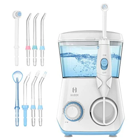 600ml Oral Irrigator & Electric Toothbrush, Water Flosser and Toothbrush Combo with 7 Multifunctional Jet Tips, Black
600ml Oral Irrigator & Electric Toothbrush, Water Flosser and Toothbrush Combo with 7 Multifunctional Jet Tips, Black
