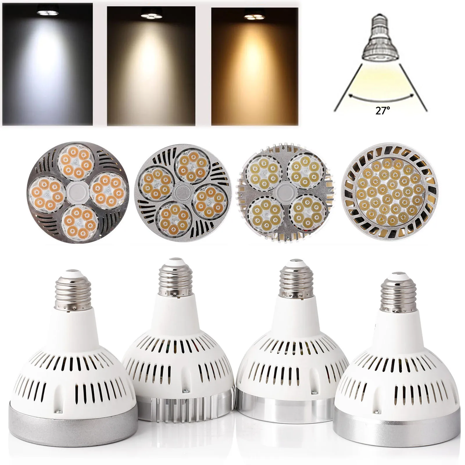 10PCS PAR30 E27 35W 45W Track Light Spotlight Bulbs Cold Warm Neutral 2800k 4500K 6000K Lamps For Clothes Shop Store Decoration
10PCS PAR30 E27 35W 45W Track Light Spotlight Bulbs Cold Warm Neutral 2800k 4500K 6000K Lamps For Clothes Shop Store Decoration
