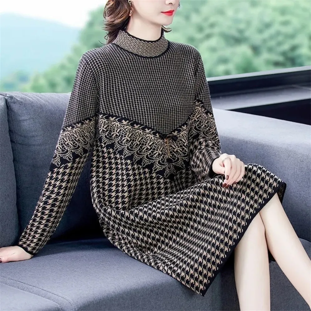 Autumn And Winter Knitting Sweater Dresses The New 2022 Fashion O-Neck Long Sleeves Pullovers Base Coat High Quality
Autumn And Winter Knitting Sweater Dresses The New 2022 Fashion O-Neck Long Sleeves Pullovers Base Coat High Quality