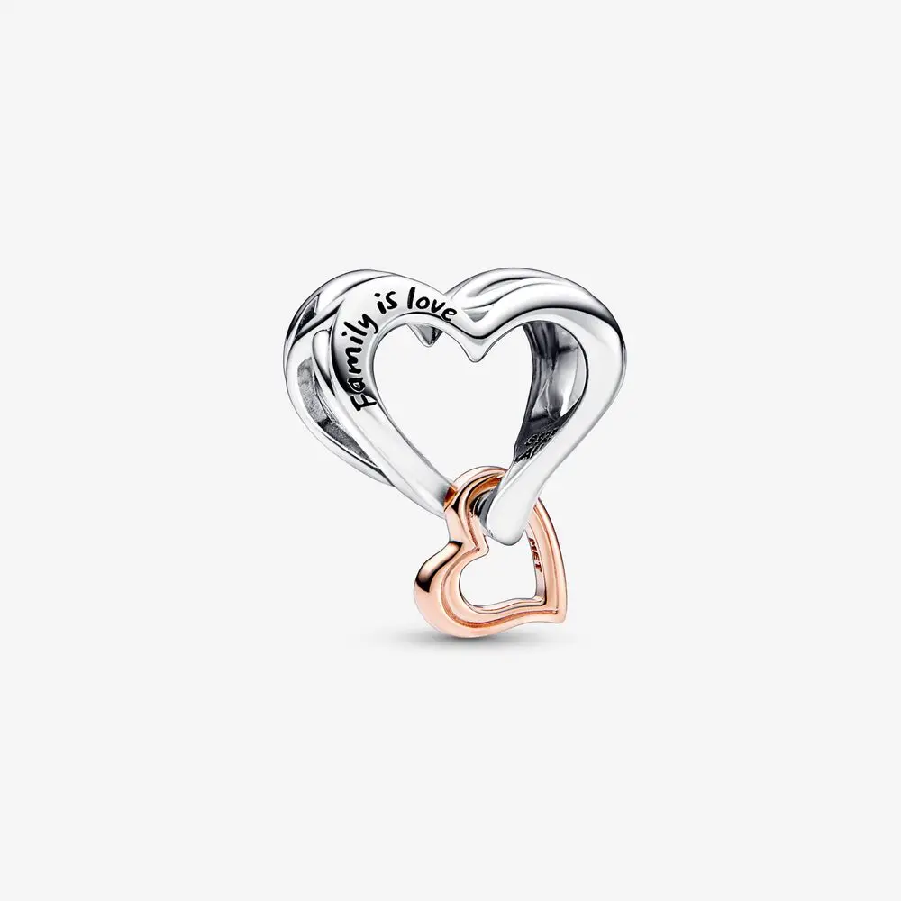 

Two-tone Openwork Infinity Heart Charm Original 925 Sterling Silver Beads for Women Fits Pandora Bracelet DIY Jewelry 2023 New