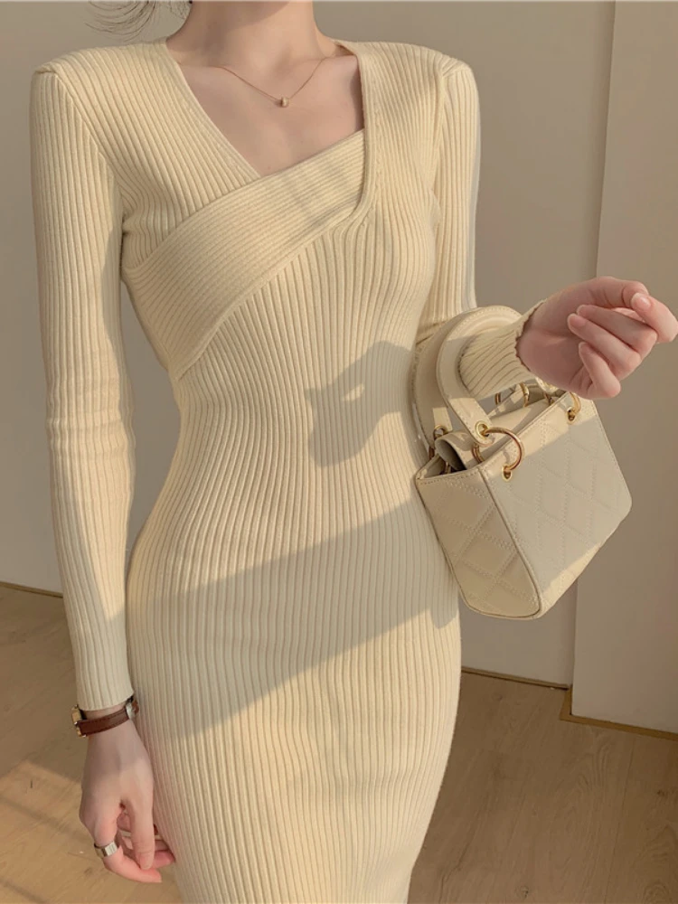 2022 New Style Knitted Dress Women's Autumn and Winter Slimming Long-sleeved Hip Skirt Tight-fitting Bottoming Skirt
2022 New Style Knitted Dress Women's Autumn and Winter Slimming Long-sleeved Hip Skirt Tight-fitting Bottoming Skirt