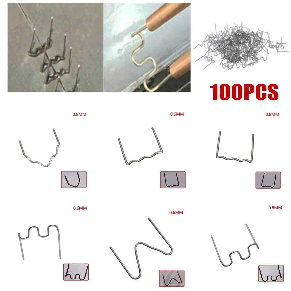 100pcs Welding Nail 0.6/0.8mm Hot Stapler Staples Detachable Tip Metalworking Tool Parts For Process Plastic Repair/welding
100pcs Welding Nail 0.6/0.8mm Hot Stapler Staples Detachable Tip Metalworking Tool Parts For Process Plastic Repair/welding