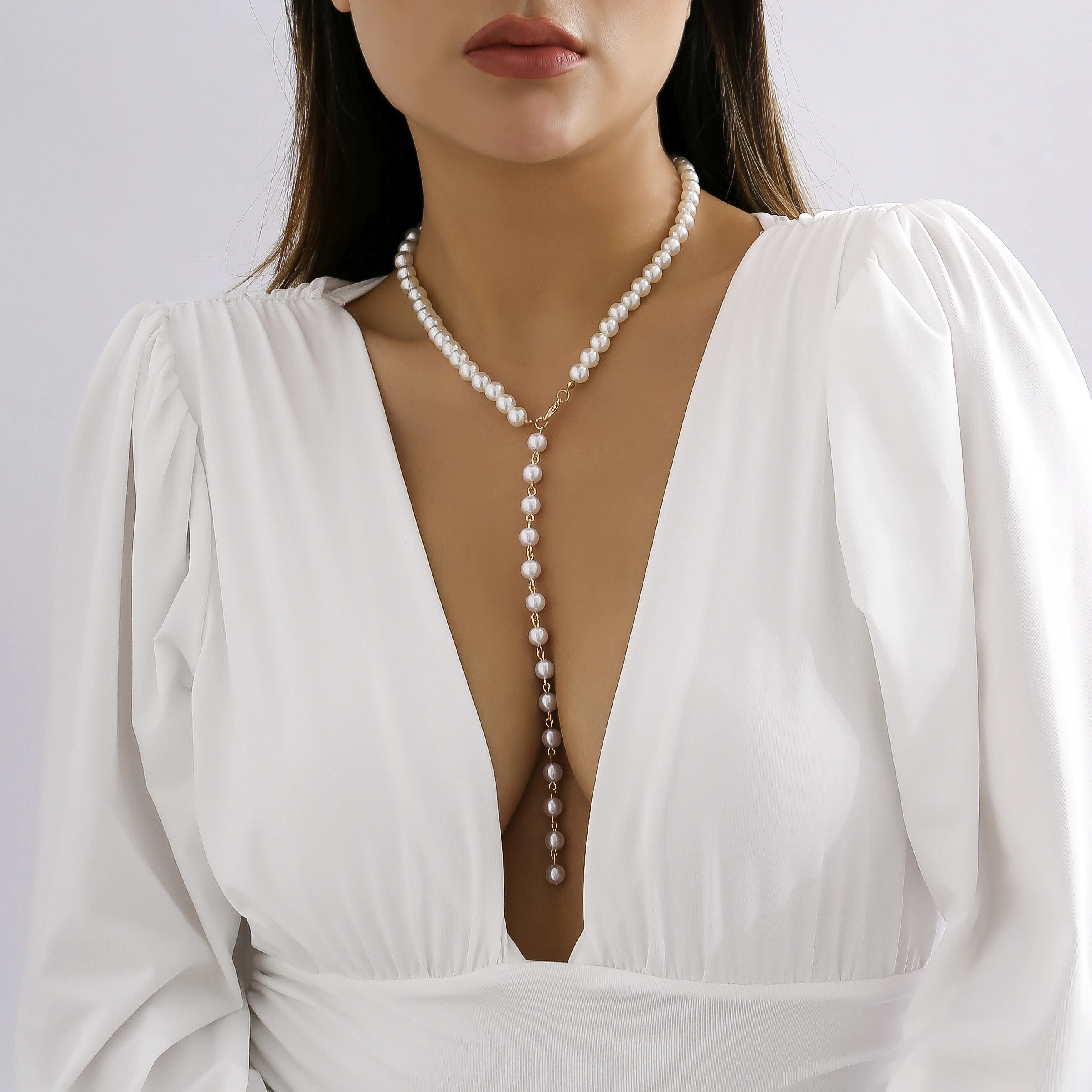 IngeSight.Z Bohemian Imitation Pearl Long Pendant Choker Necklace for Women Sexy Vintage Breast Chest Chain Neck Jewelry Gift
IngeSight.Z Bohemian Imitation Pearl Long Pendant Choker Necklace for Women Sexy Vintage Breast Chest Chain Neck Jewelry Gift