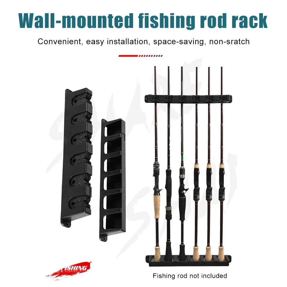 New Store 6 Rods Vertical Fishing Rod Holder Wall Mounted Fishing Pole Rack Rod Storage Organizer for Garage Fishing Accessories
New Store 6 Rods Vertical Fishing Rod Holder Wall Mounted Fishing Pole Rack Rod Storage Organizer for Garage Fishing Accessories