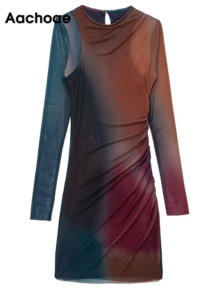Aachoae Women Vintage Tie Dye Printed Mini Dress Casual O Neck Long Sleeve Slim Dress Ladies Pleated A Line Dress Mujer Vestido
Aachoae Women Vintage Tie Dye Printed Mini Dress Casual O Neck Long Sleeve Slim Dress Ladies Pleated A Line Dress Mujer Vestido