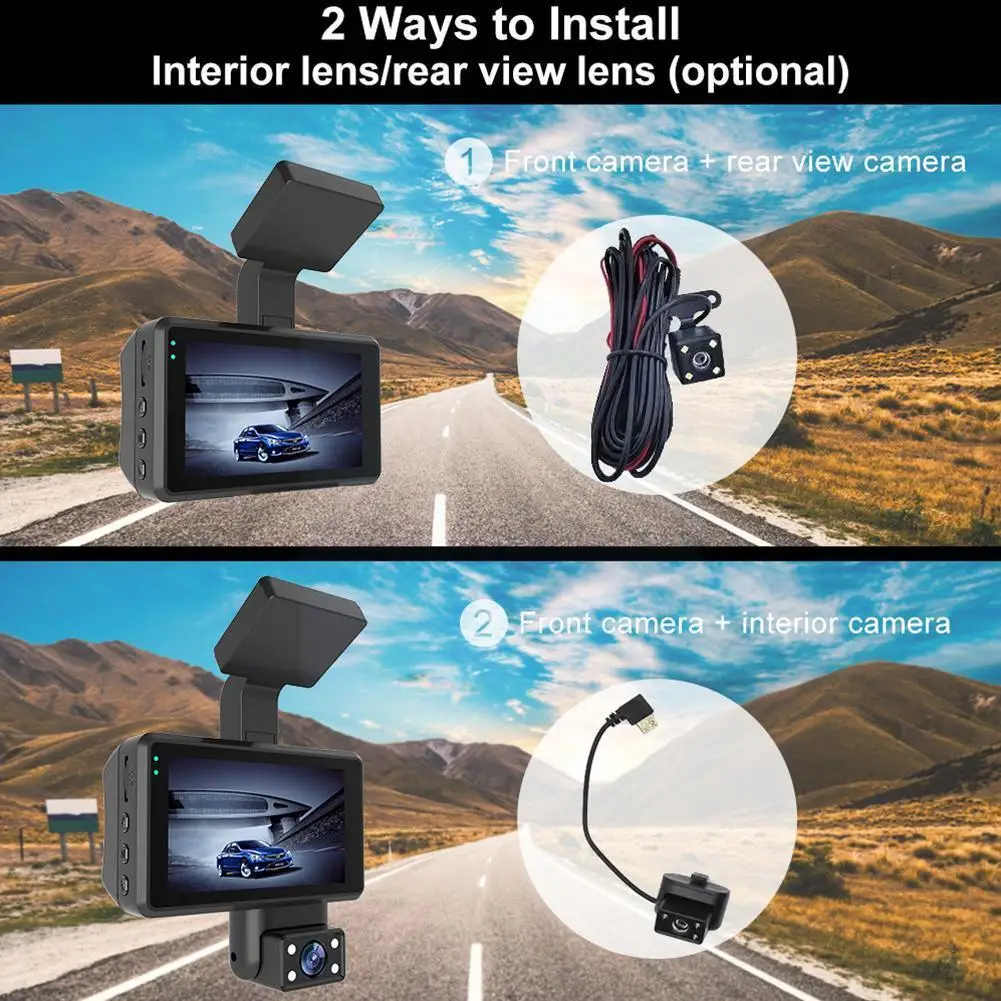 3Inch Dash Cam Dual Lens 1080P HD Car Recorder Camera wide night 24Hr cycle Detection angle Parking Monitor recording DVR M L7N2
3Inch Dash Cam Dual Lens 1080P HD Car Recorder Camera wide night 24Hr cycle Detection angle Parking Monitor recording DVR M L7N2