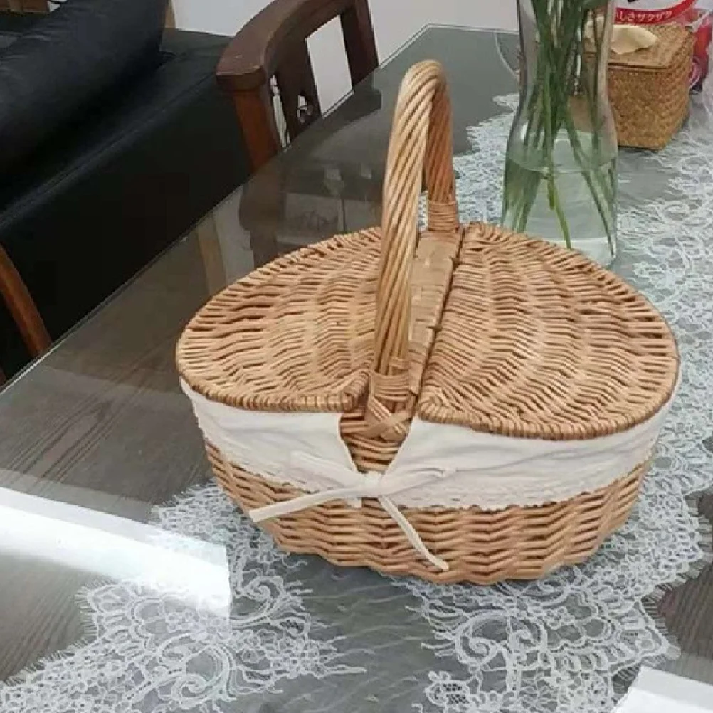 Outdoor Picnic Basket Kitchen Children Dresses Weddings Sundries Woven Storage Baskets
Outdoor Picnic Basket Kitchen Children Dresses Weddings Sundries Woven Storage Baskets