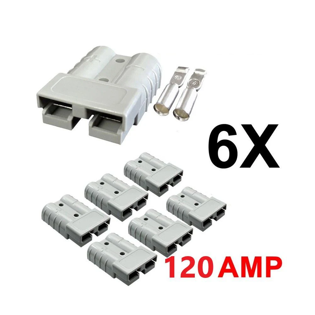 6Pcs 120A 600V FOR Anderson Type Plug Connectors Terminals 12-24V 6AWG 150*150*30mm DC Power Tools Wire & Cable Connectors
6Pcs 120A 600V FOR Anderson Type Plug Connectors Terminals 12-24V 6AWG 150*150*30mm DC Power Tools Wire & Cable Connectors