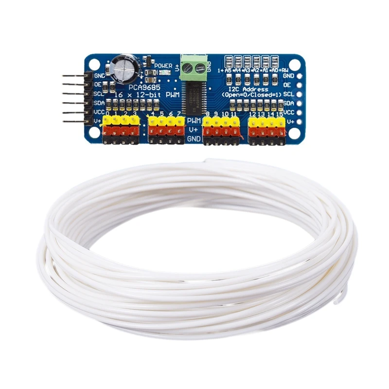 RISE-16 Channel PWM/Servo Driver IIC Interface-PCA9685 For Arduino Or Raspberry Pi Shield Module Servo Shield & 3D Printer Pen F
RISE-16 Channel PWM/Servo Driver IIC Interface-PCA9685 For Arduino Or Raspberry Pi Shield Module Servo Shield & 3D Printer Pen F