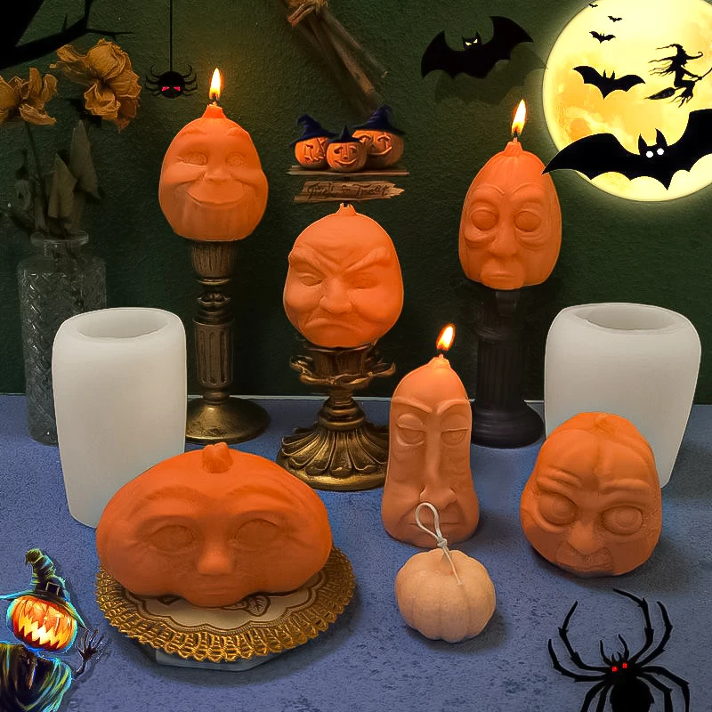 Силиконовая форма в виде тыквы и свечи на Хэллоуин, «сделай сам», страшная и мягкая тыква, креативная Ароматизированная свеча ручной работы,... 
Силиконовая форма в виде тыквы и свечи на Хэллоуин, «сделай сам», страшная и мягкая тыква, креативная Ароматизированная свеча ручной работы,...