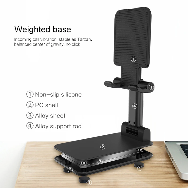 

Office Tools Desktop Stand Lazy Bracket 360 Degrees Rotation Phone Support Telescopic Folding Telescopic Tablet Stand