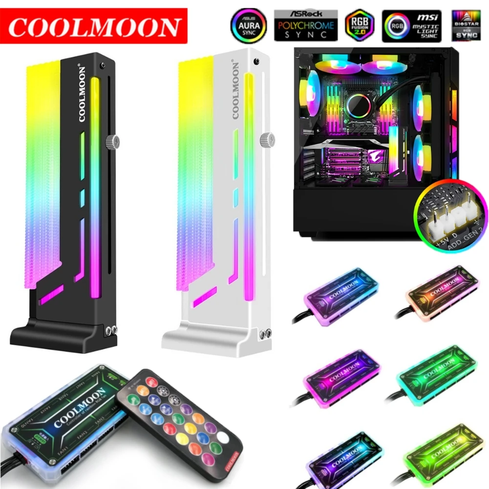 Подставка для видеокарты COOLMOON CM-GH2, вертикальный держатель для графического процессора, 5 В, штатив для компьютерной видеокарты с подсветкой
Подставка для видеокарты COOLMOON CM-GH2, вертикальный держатель для графического процессора, 5 В, штатив для компьютерной видеокарты с подсветкой
