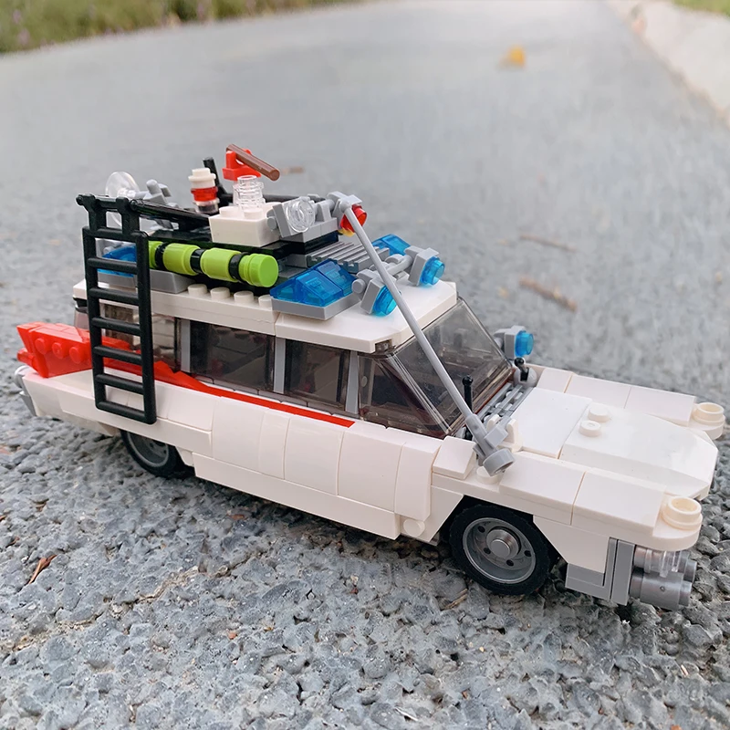 

Movie Animation Creative Ghost MOC Busters Car Ecto-1 Vehicle Model 75282 Building Blocks Brick Toys Kids Birthday Gift Set
