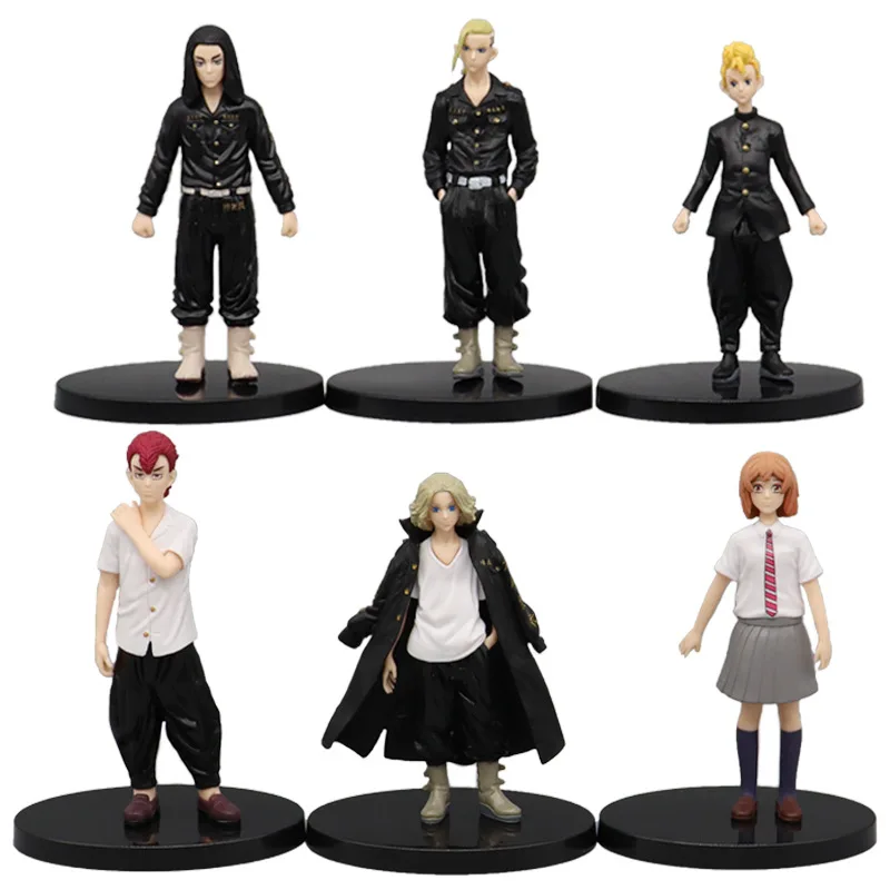 6pcs Tokyo Revengers Figures Hanagaki Takemichi Ryuguji Ken Baji Keisuke Matsuno Chifuyu Anime Action Figure Collectile Toys
6pcs Tokyo Revengers Figures Hanagaki Takemichi Ryuguji Ken Baji Keisuke Matsuno Chifuyu Anime Action Figure Collectile Toys