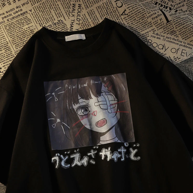 Y2k Oversized T-shirt Women Gothic Clothes Harajuku Goblincore Aesthetic Kawaii Anime Print Streetwear Short Sleeve Tops
Y2k Oversized T-shirt Women Gothic Clothes Harajuku Goblincore Aesthetic Kawaii Anime Print Streetwear Short Sleeve Tops