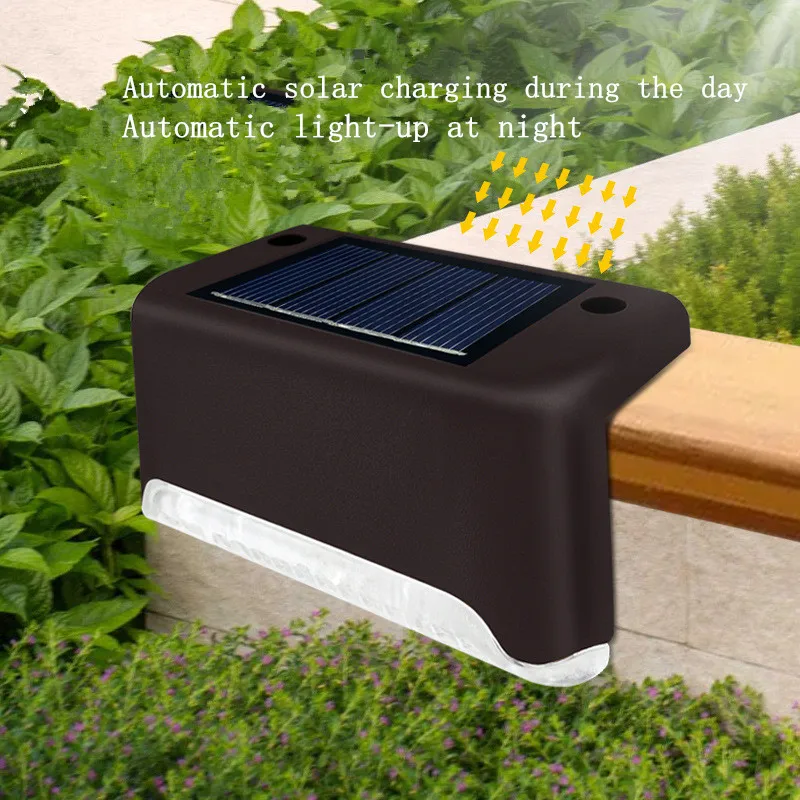 

IP44 Waterproof LED Solar Wall Lights Stair Solar Courtyard Lamps Solar Light Garden Fence Lights Garden Decoration 4Pcs Outdoor