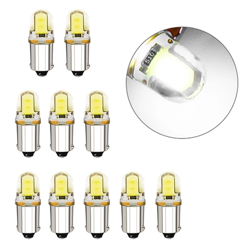 10pcs BA9S COB 4SMD T10 LED Car Led W5W Side Wedge Light Interior Signal Lamp License Plate Light Dome Lamp
10pcs BA9S COB 4SMD T10 LED Car Led W5W Side Wedge Light Interior Signal Lamp License Plate Light Dome Lamp