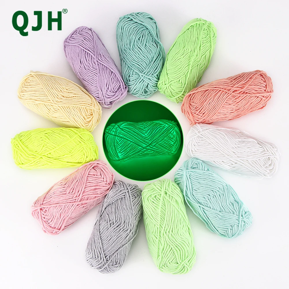 

5 Rolls Glow in The Dark Yarn Luminous Crochet Yarn for Crocheting DIY Knitting Glow Yarn for Arts Crafts Sewing Thread