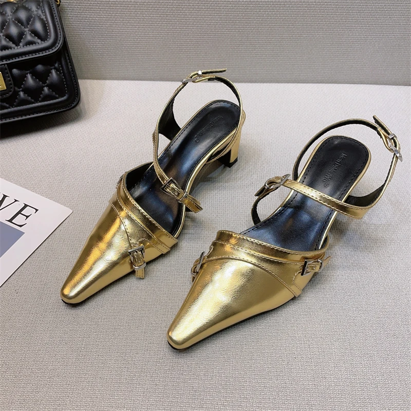 Korean Gladiator Sandals Spring Summer 2023 Brand Design Fashion High Heel Slingback Belt Buckle Back Empty Baotou Sandals Flats
Korean Gladiator Sandals Spring Summer 2023 Brand Design Fashion High Heel Slingback Belt Buckle Back Empty Baotou Sandals Flats
