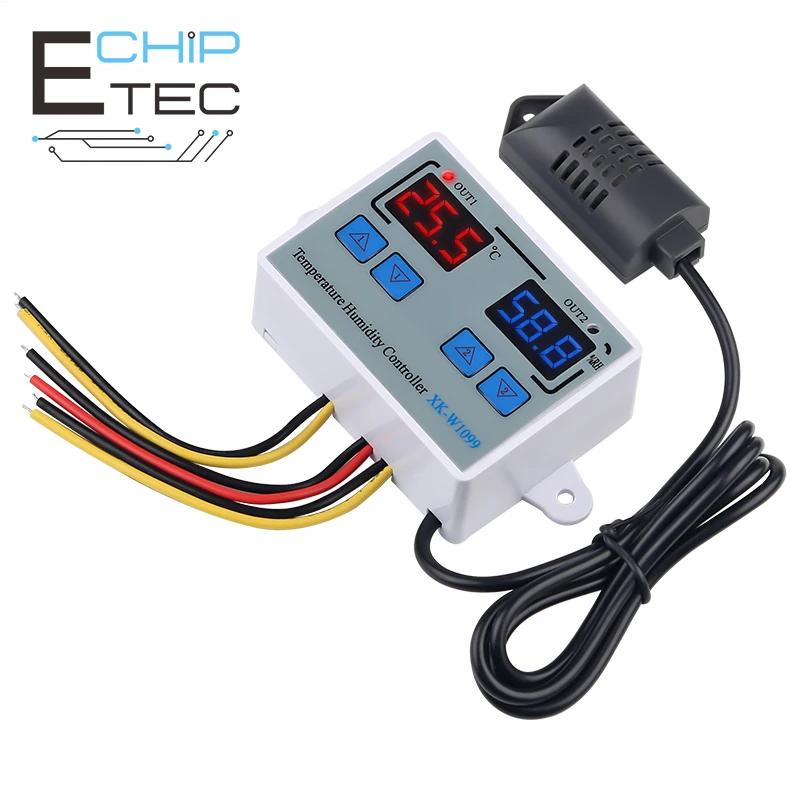 XK-W1099 Dual Digital Thermostat Humidistat Egg Incubator Temperature Humidity Controller Regulator Thermometer Hygrometer
XK-W1099 Dual Digital Thermostat Humidistat Egg Incubator Temperature Humidity Controller Regulator Thermometer Hygrometer