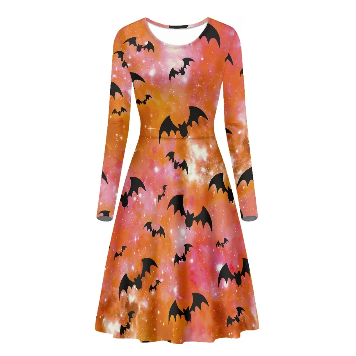 Cumagical Women's Round Neck Long Sleeve Printed Vintage Swing Dress Party Dress Halloween Mini Party Dress for Women
Cumagical Women's Round Neck Long Sleeve Printed Vintage Swing Dress Party Dress Halloween Mini Party Dress for Women