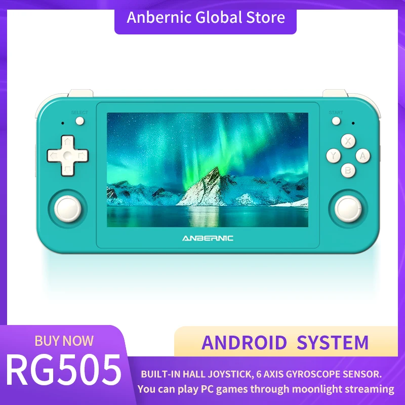 Anbernic New RG505 4.95 inch OLED Screen Built-in Hall joystick game front-end Game Console Android 12 system Game Player
Anbernic New RG505 4.95 inch OLED Screen Built-in Hall joystick game front-end Game Console Android 12 system Game Player
