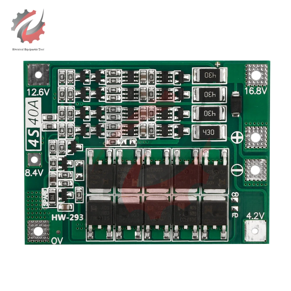 4S 40A Li-ion Lithium Battery Charger Protection Board 18650 BMS For Drill Motor 16.8V Enhance Balance
4S 40A Li-ion Lithium Battery Charger Protection Board 18650 BMS For Drill Motor 16.8V Enhance Balance