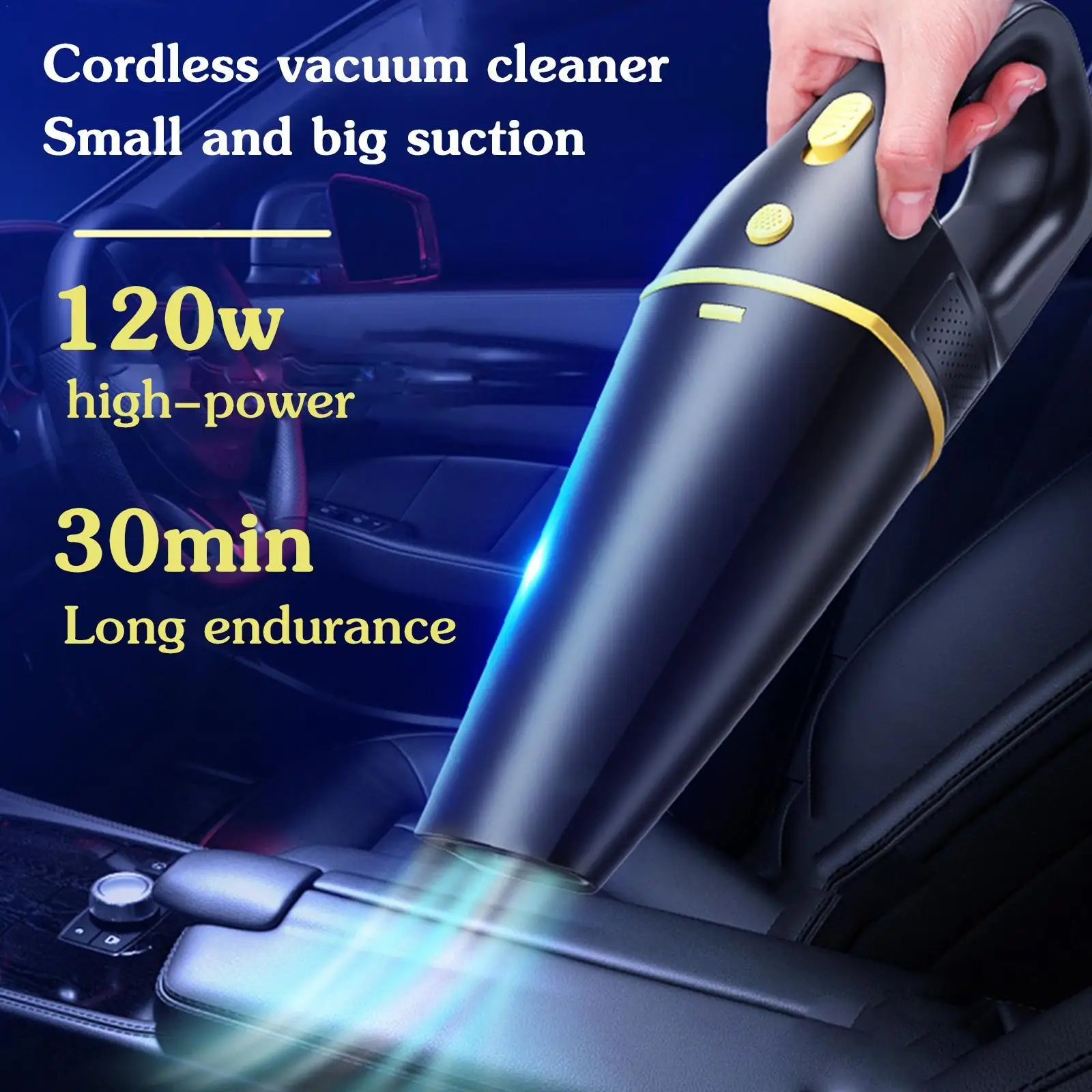 Беспроводной пылесос для автомобиля, 23000 Па
Беспроводной пылесос для автомобиля, 23000 Па