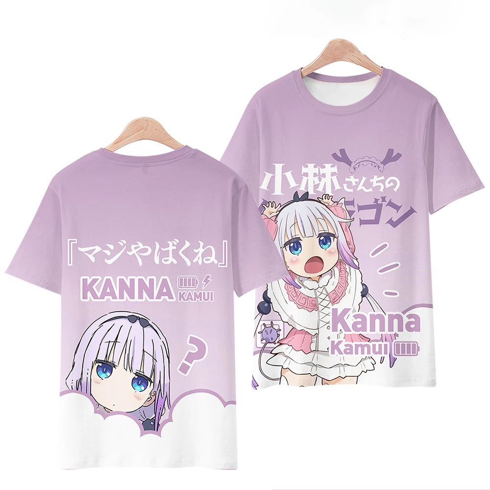 Футболки Miss Kobayashi's Dragon Maid аниме 3D Печатный мужской женский модный оверсайз футболка с коротким рукавом Детские футболки Топы Одежда 
Футболки Miss Kobayashi's Dragon Maid аниме 3D Печатный мужской женский модный оверсайз футболка с коротким рукавом Детские футболки Топы Одежда