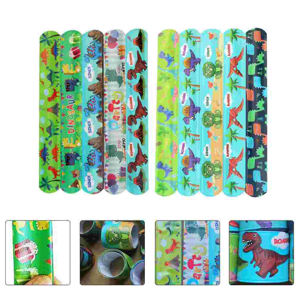 Dinosaur Circle Slap Bracelets Kids Softer Decorative Dinosaurs Pattern Bands Clap Halloween Props
Dinosaur Circle Slap Bracelets Kids Softer Decorative Dinosaurs Pattern Bands Clap Halloween Props
