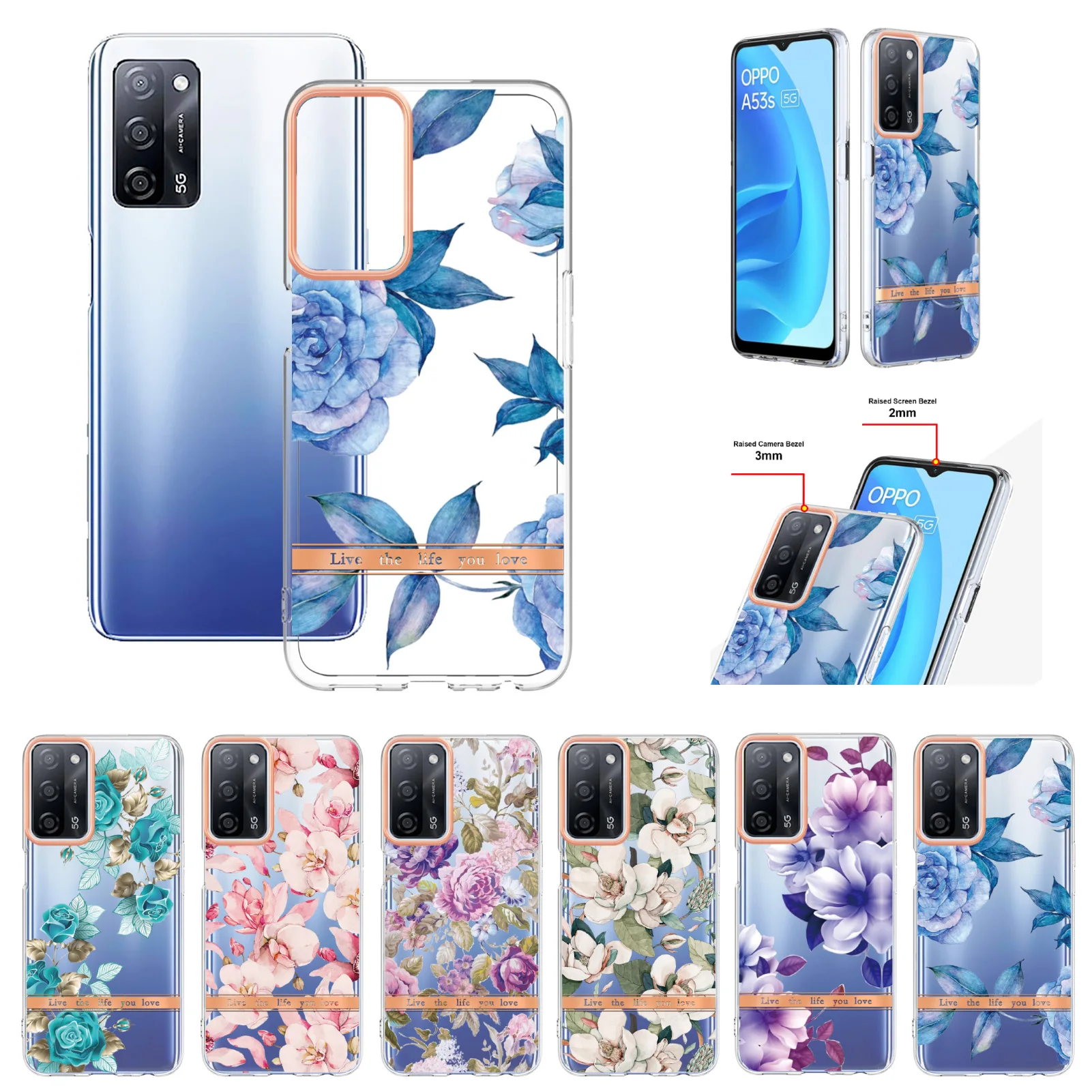 For OPPO A15 A94 A55 A53S A16 A54S Flowers Case Cover on for OPPO Realme 8i Reno 6 Pro Plus Plating Protective Phone Back Shell
For OPPO A15 A94 A55 A53S A16 A54S Flowers Case Cover on for OPPO Realme 8i Reno 6 Pro Plus Plating Protective Phone Back Shell
