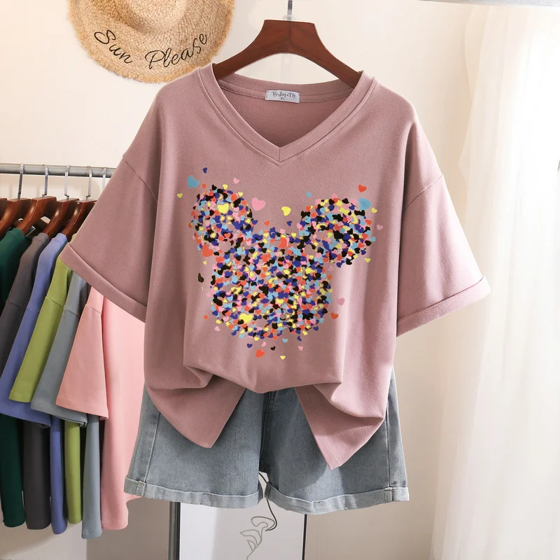 EBAIHUI 100% Cotton M-6XL T Shirt Cartoon Print Tshirt Short Sleeve Women's Top Summer Sweet Couple V Neck Oversized T Shirts
EBAIHUI 100% Cotton M-6XL T Shirt Cartoon Print Tshirt Short Sleeve Women's Top Summer Sweet Couple V Neck Oversized T Shirts