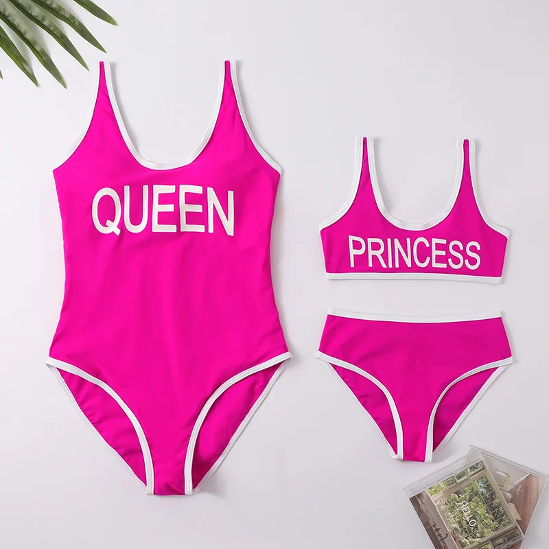 Mommy and Me Swimsuits Queen Princess Swimwear Family Set Mother Daughter Matching Bikini Clothes Fashion Women Girls Beachwear
Mommy and Me Swimsuits Queen Princess Swimwear Family Set Mother Daughter Matching Bikini Clothes Fashion Women Girls Beachwear