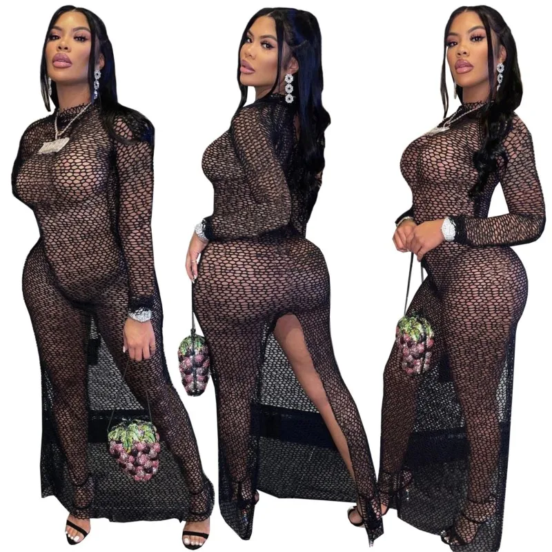 Women's Hollow Out Elastic Mesh Bikini Cover Up, Beach Dress, Swim Wear, Monochromatic, Polyester Clothes, Fashion, Summer
Women's Hollow Out Elastic Mesh Bikini Cover Up, Beach Dress, Swim Wear, Monochromatic, Polyester Clothes, Fashion, Summer