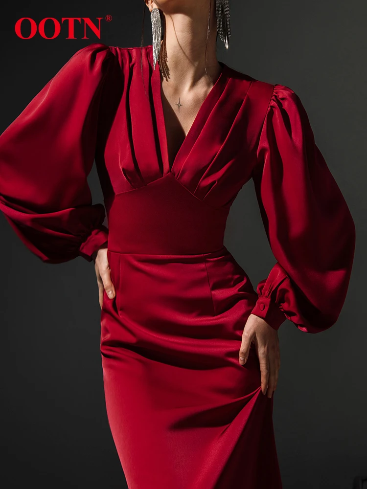 OOTN Elegant Green High Waist Trumpet Dresses Sexy V Neck Bodycon Party Dress Autumn Mid-Calf Long Sleeve Dress For Women 2022
OOTN Elegant Green High Waist Trumpet Dresses Sexy V Neck Bodycon Party Dress Autumn Mid-Calf Long Sleeve Dress For Women 2022