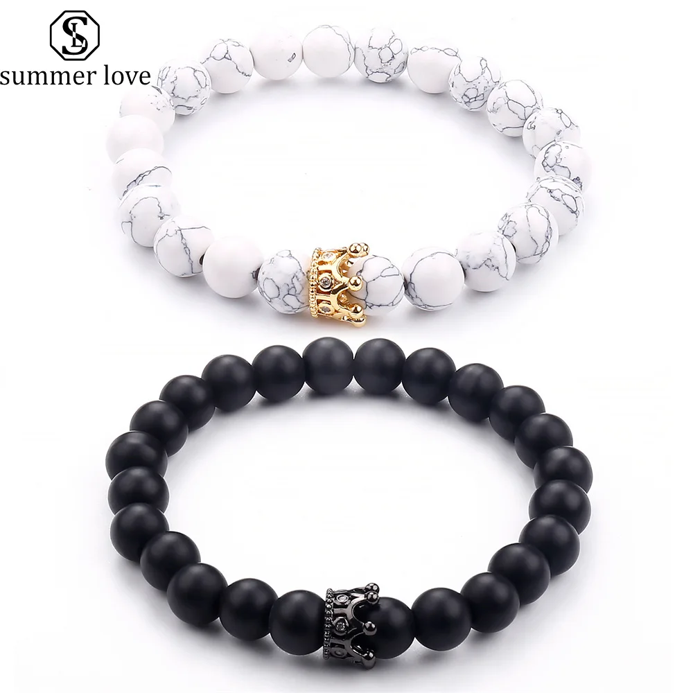2pcs/Set Natural Stone Couples Matching Bracelet Attraction Magnetic Crown Charm Bracelets for Women Luxury Designer Jewelry
2pcs/Set Natural Stone Couples Matching Bracelet Attraction Magnetic Crown Charm Bracelets for Women Luxury Designer Jewelry