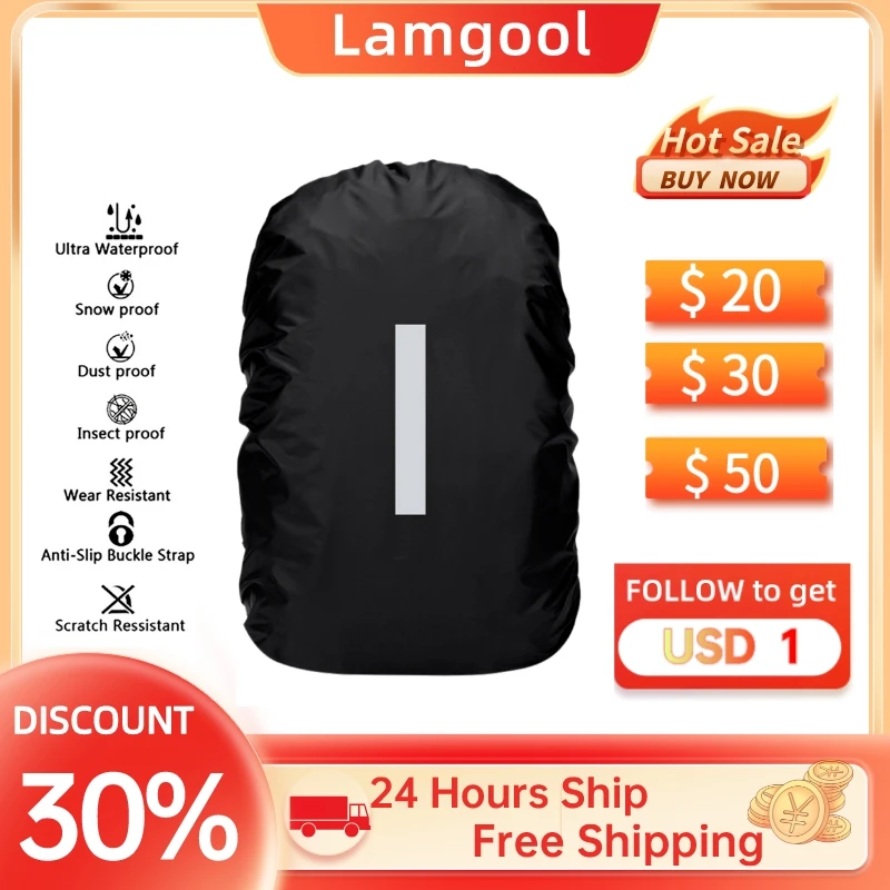 25-70L Reflective Waterproof Backpack Rain Cover Outdoor Sport Night Cycling Safety Light Raincover Case Bag Camping Hiking Hot
25-70L Reflective Waterproof Backpack Rain Cover Outdoor Sport Night Cycling Safety Light Raincover Case Bag Camping Hiking Hot