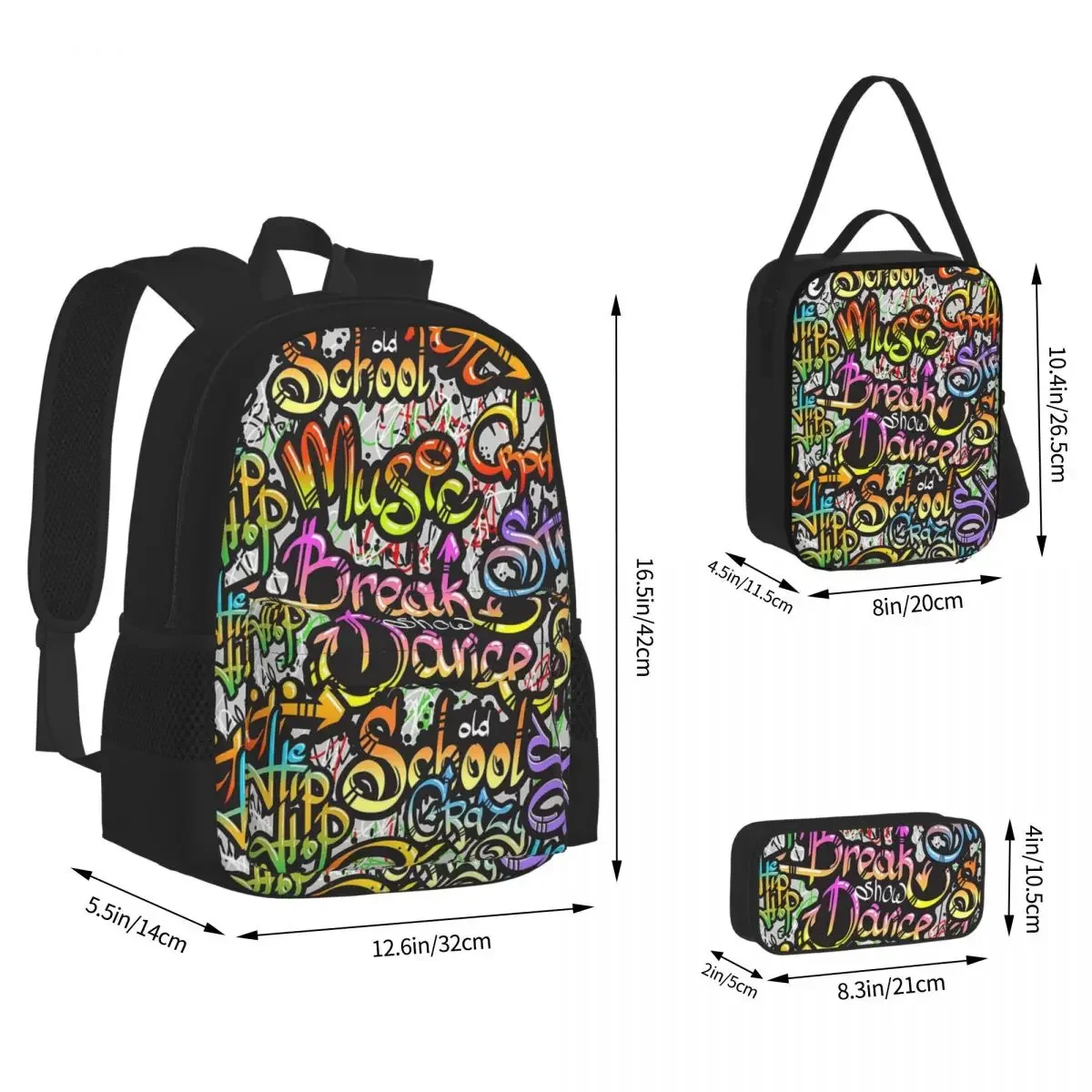Graffiti Backpacks Boys Girls Bookbag Students School Bags Cartoon Kids Rucksack Lunch Bag Pen Bag Three-Piece Set
Graffiti Backpacks Boys Girls Bookbag Students School Bags Cartoon Kids Rucksack Lunch Bag Pen Bag Three-Piece Set