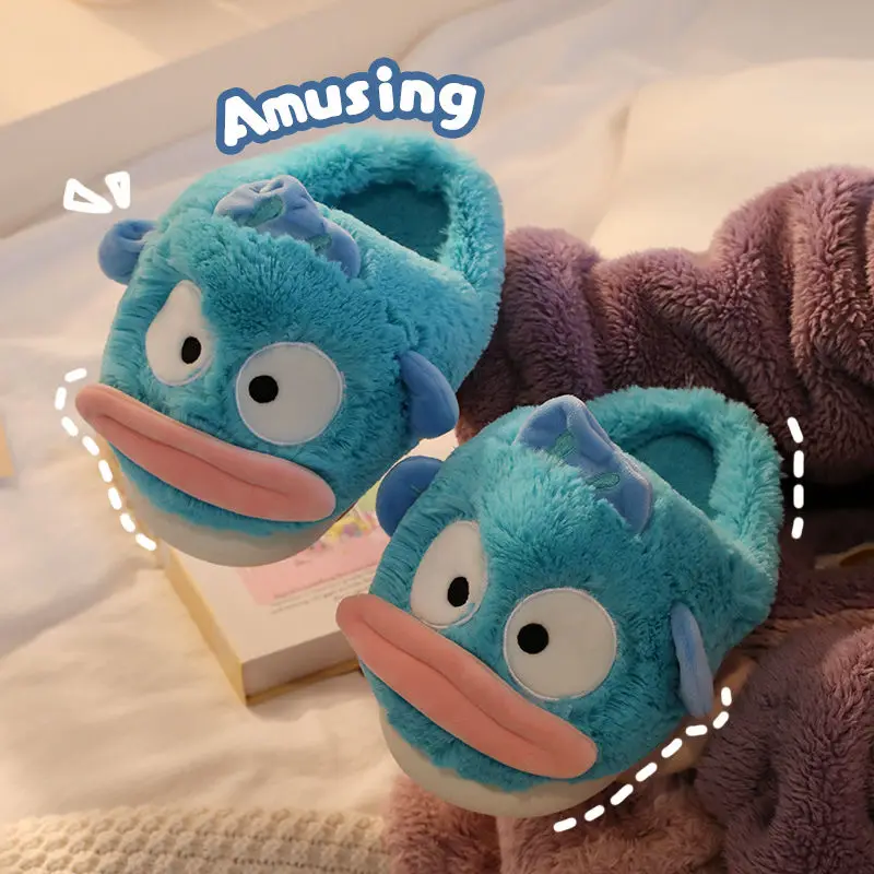2023 Winter New Hangyodon Cartoon Cotton Slippers for Home Indoor Anti Slip Thick Sole Warm Couple Lovely Cotton Slippers
2023 Winter New Hangyodon Cartoon Cotton Slippers for Home Indoor Anti Slip Thick Sole Warm Couple Lovely Cotton Slippers